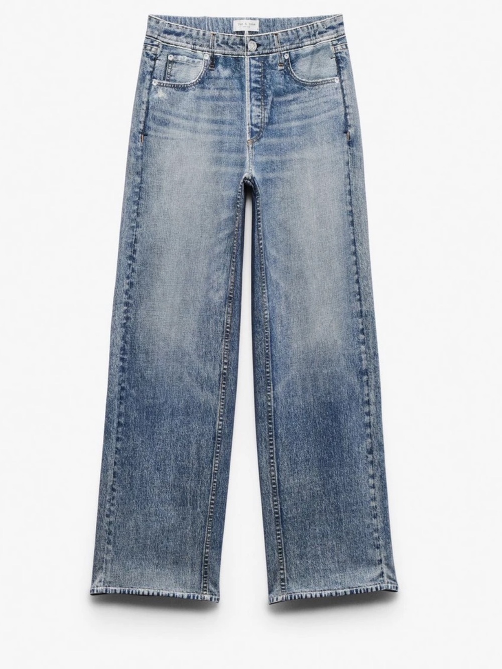 rag & bone Light Blue Wide-Leg Jeans